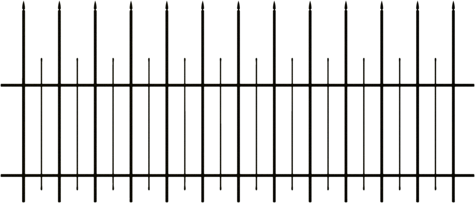 Creepy Clipart Fence - Clip Art (1585x680), Png Download