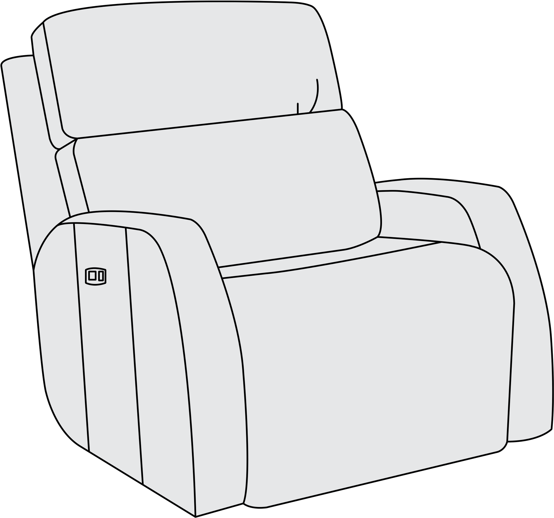 Vector Chair Realistic Banner Transparent Stock - Loveseat (2000x1857), Png Download