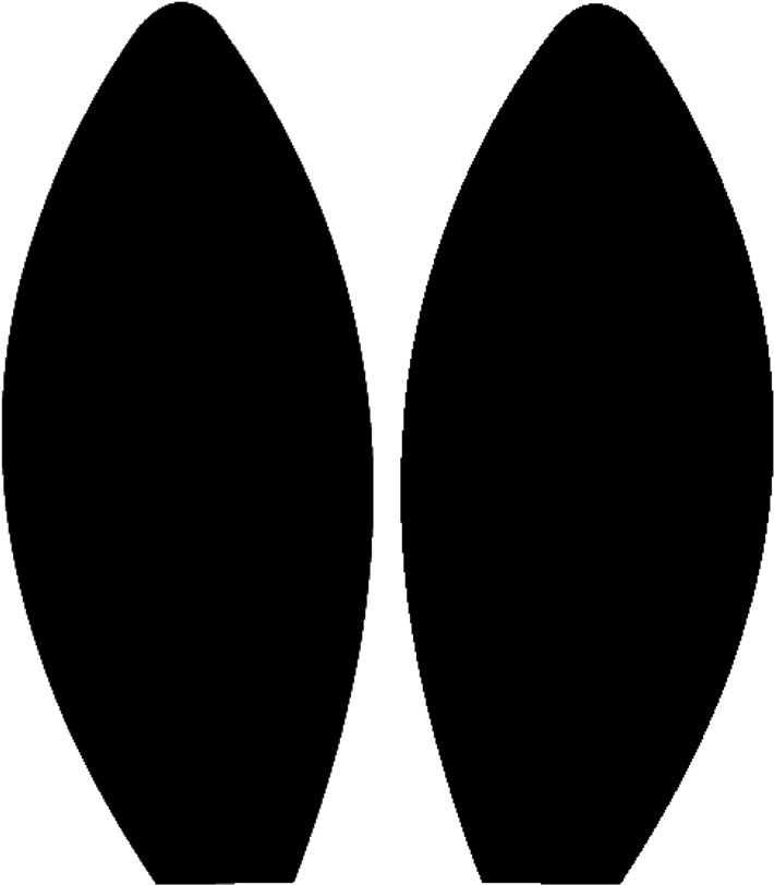 Cut Out Some Petals With My Silhouette Cameo - Mickey Mouse Ears Print Out (870x946), Png Download