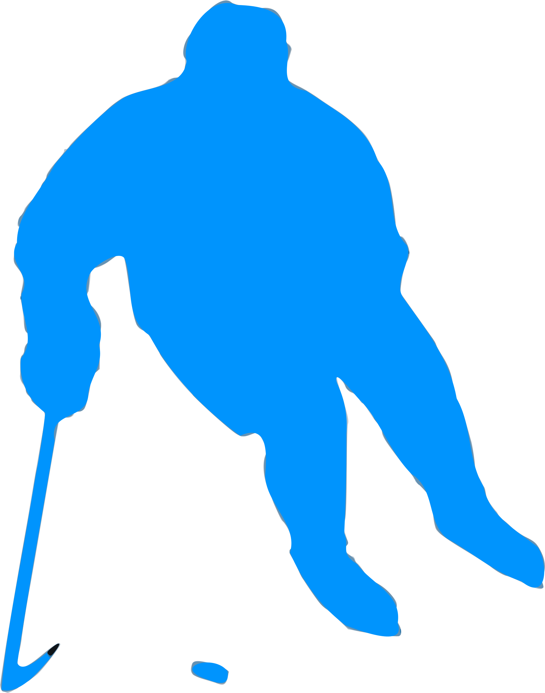 This Free Icons Png Design Of Silhouette Hockey 01 (1910x2400), Png Download