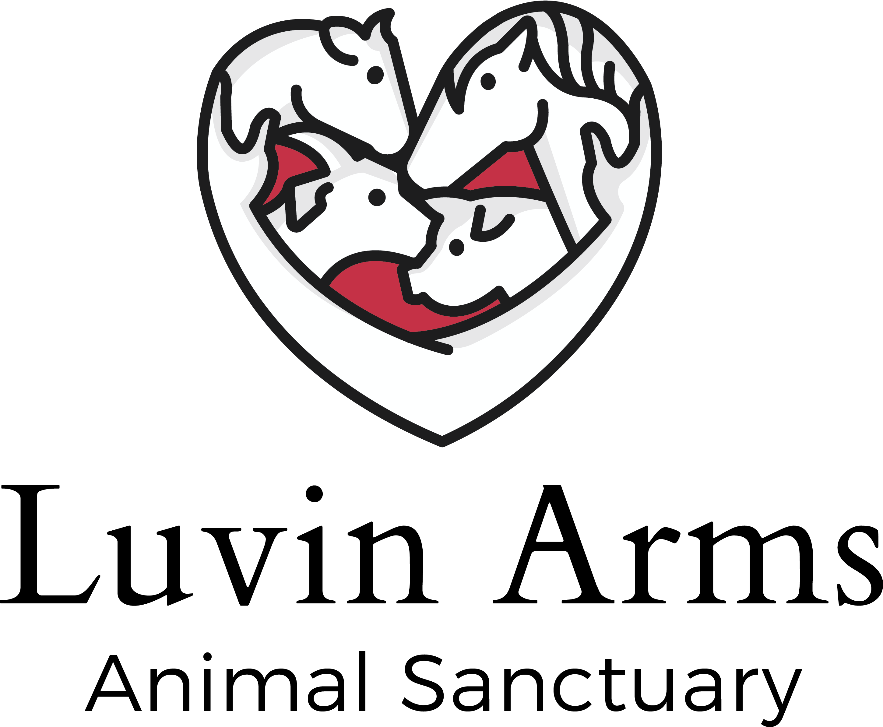 Luvin Arms Logo - Luvin Arms Animal Sanctuary (2943x2404), Png Download