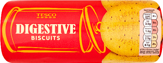 Tesco Milk Chocolate Digestive Biscuits 300g (560x560), Png Download