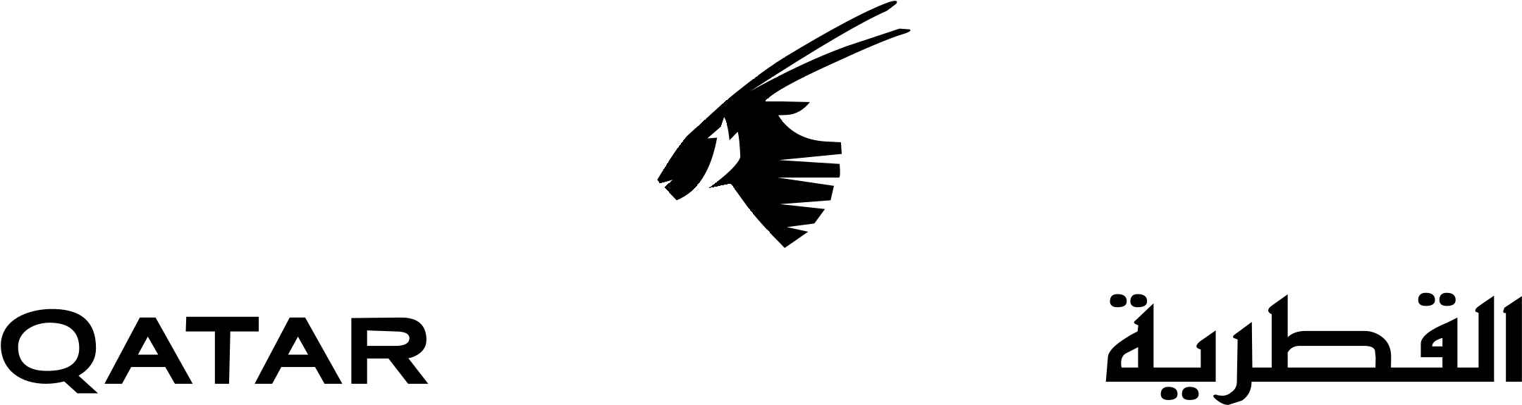 Qatar Airways Logo Black And White - Qatar Airways (2400x2400), Png Download