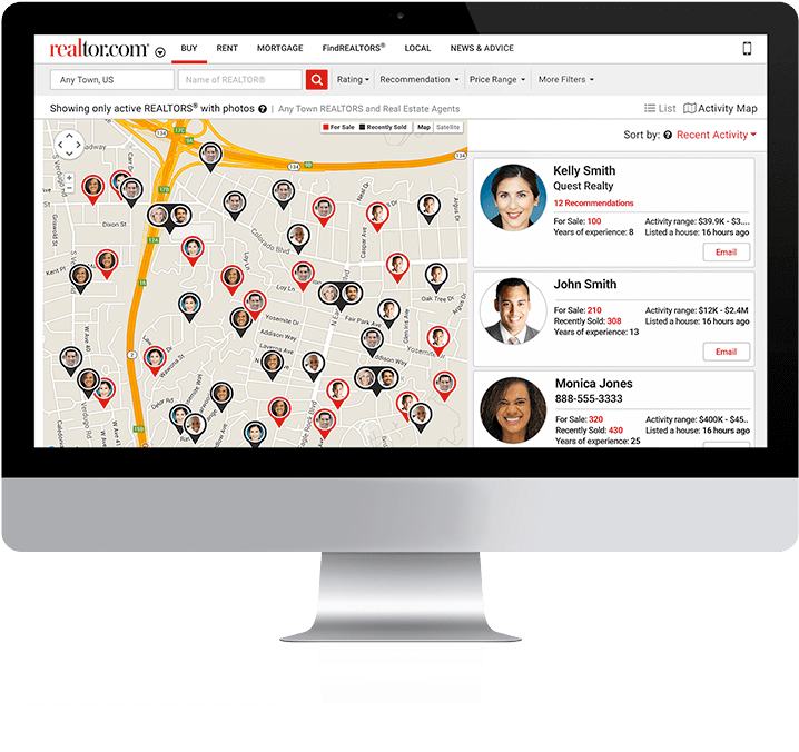 Updated 'find A Realtor®' Search On Realtor - Realtor.com (720x840), Png Download