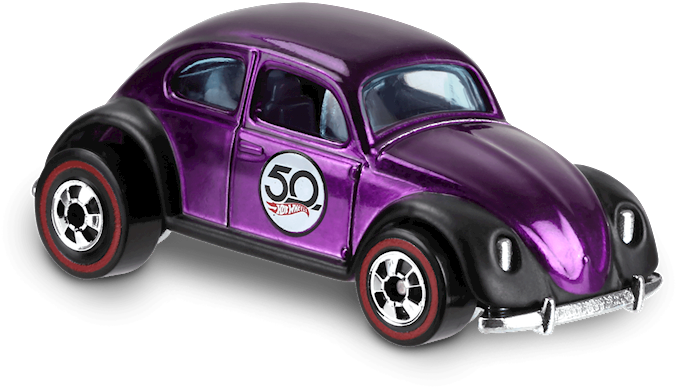 Volkswagen Beetle - Vw Beetle Hot Wheels 50th (892x407), Png Download