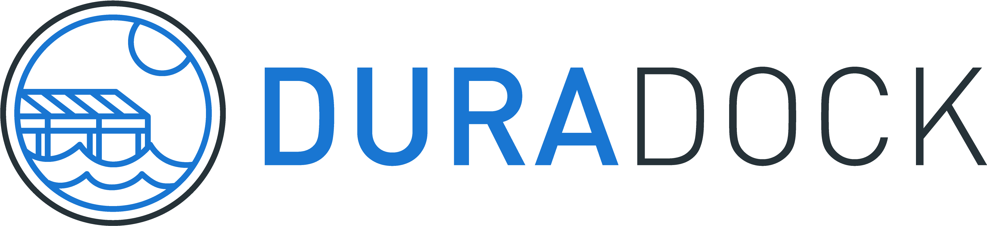 Dura Dock Logo - Electric Blue (3508x887), Png Download