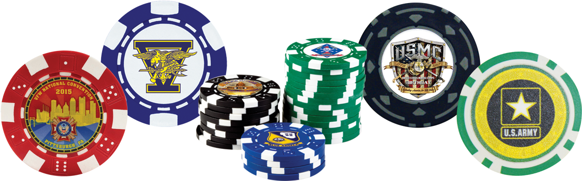 Challenge Chips - Custom Hot Stamped 6 Stripe Abs Composite Poker Ch (1183x373), Png Download