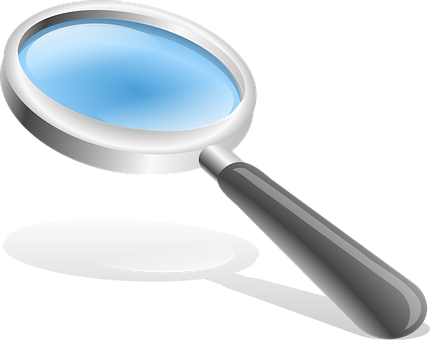Magnifying Glass Hand Glass Magnify Enlarg - Magnifying Glass Clipart (430x340), Png Download