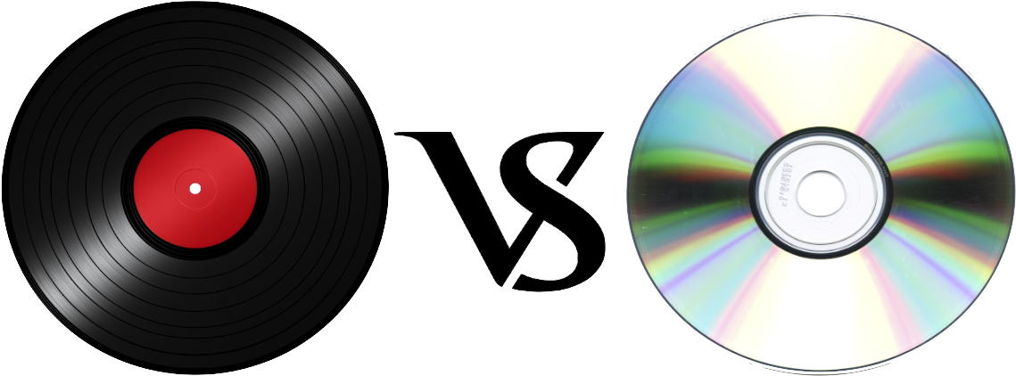 Transparent Cd Old - Vinyl Or Digital (1207x494), Png Download
