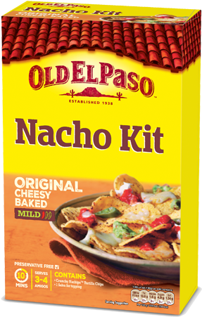 Original Cheesy Baked Nacho Kit - Old El Paso Nacho Kit (800x450), Png Download
