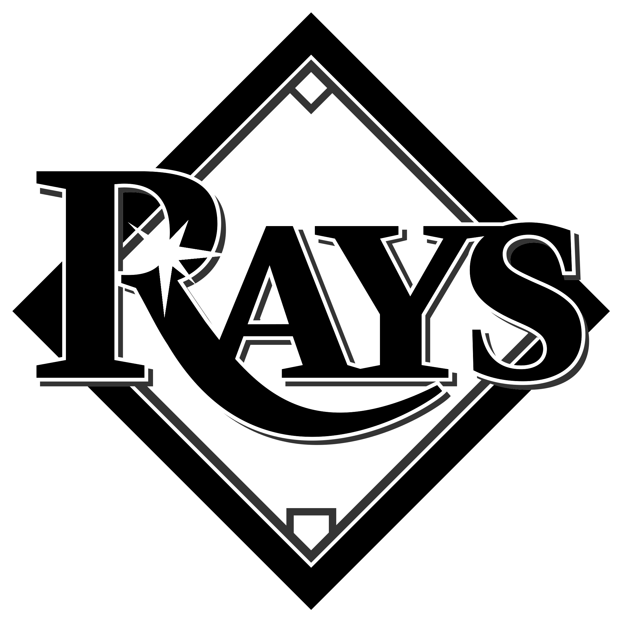 Tampa Bay Rays Logo - Tampa Bay Rays Large Logo (2400x2400), Png Download