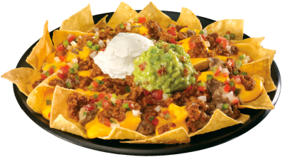 Pork Sausage Nachos - Nachos Con Carne Y Queso Png (400x500), Png Download
