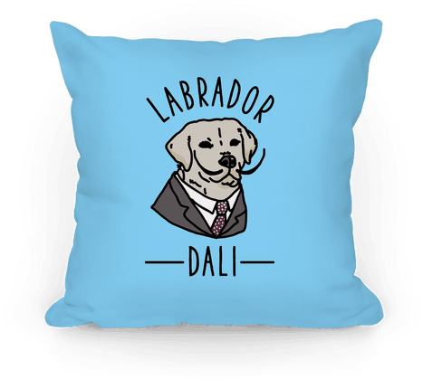 Labrador Dali Pillow - Cushion (484x484), Png Download