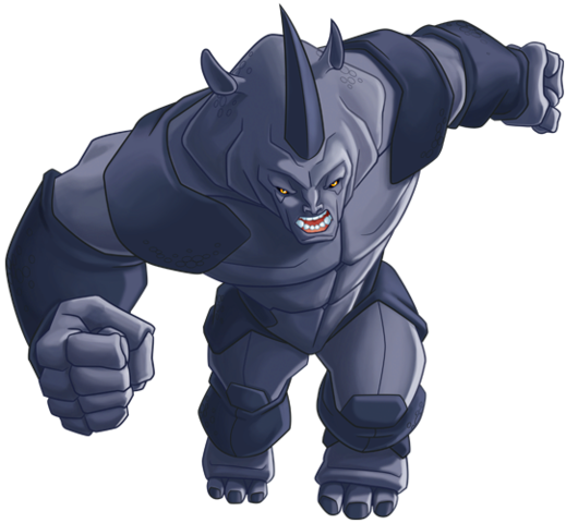 Rhino - Dr Octopus Ultimate Spiderman (519x480), Png Download