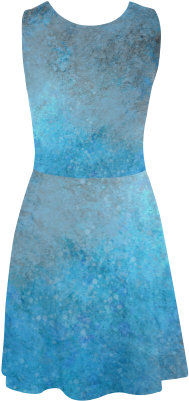 A Blue Watercolor Elephant Portrait In Denim Look Atalanta - Cocktail Dress (500x500), Png Download