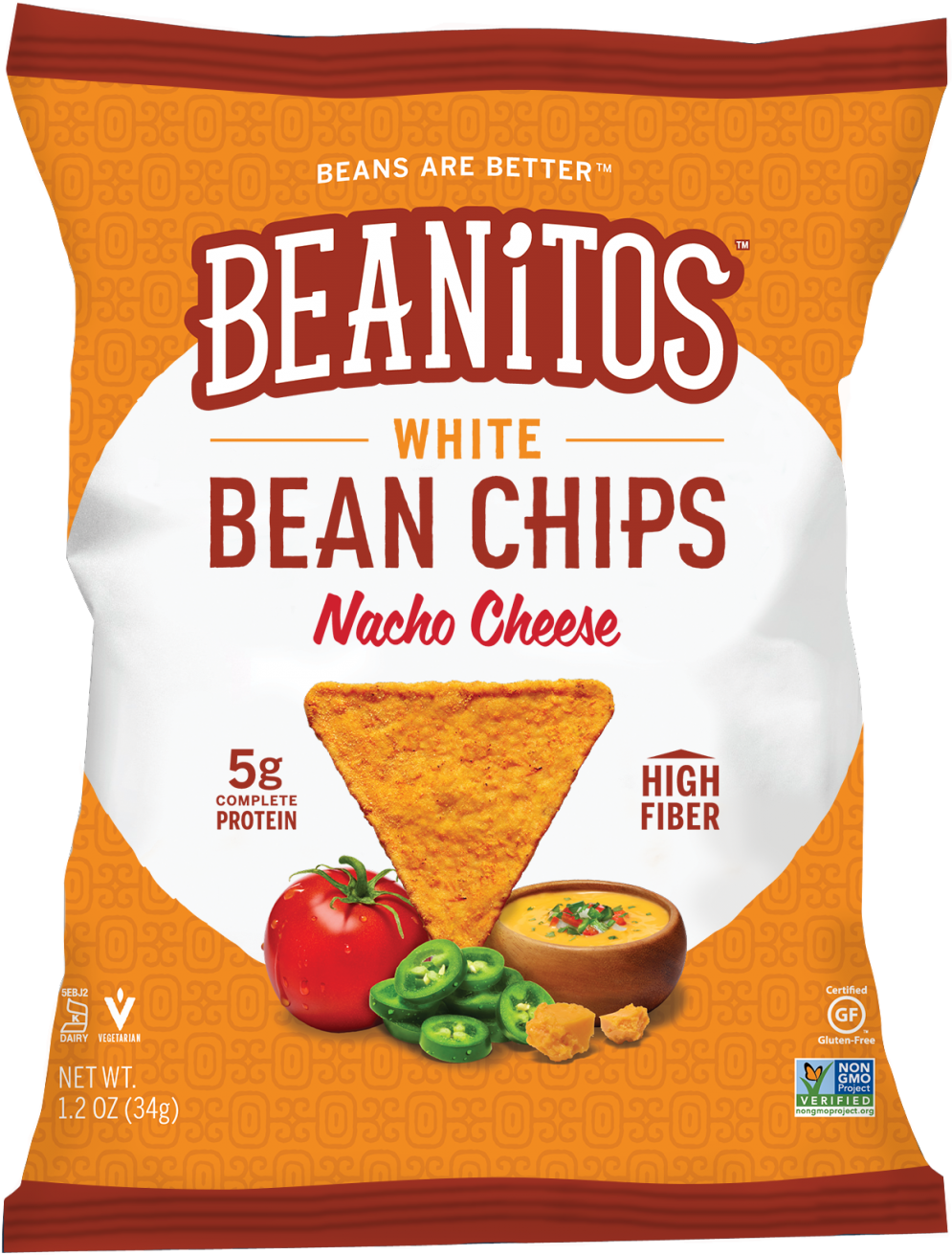 Nachocheese - Beanitos - White Bean Chips Nacho Cheese - 1.2 Oz. (1410x1800), Png Download