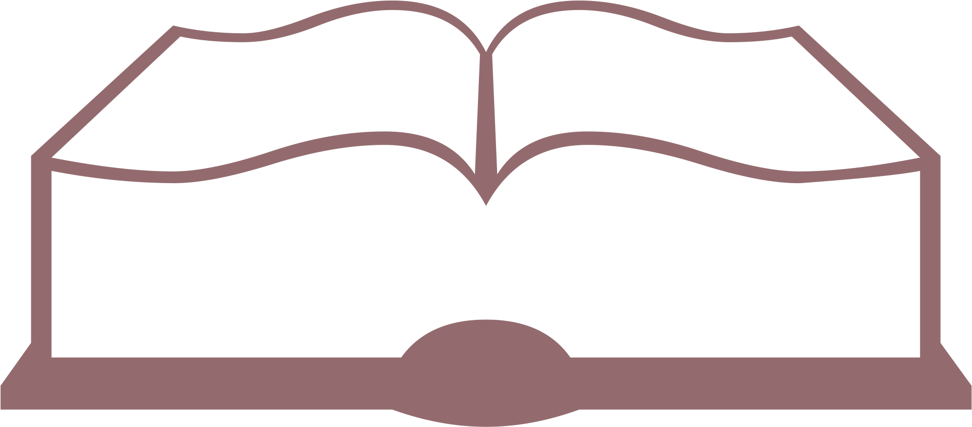 Book Svg Silhouette - My Favorite Book Png (2000x858), Png Download