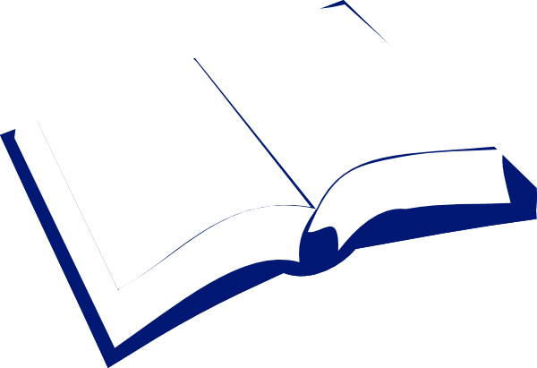 Clip Art Royalty Free Download Book Silhouette Clip - Open Books Blue Colour Png (600x411), Png Download