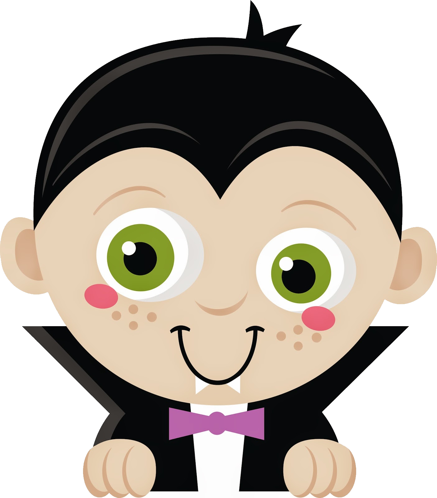 Vampire Clipart Cartoon Vampire - Cute Halloween Clipart (1405x1600), Png Download