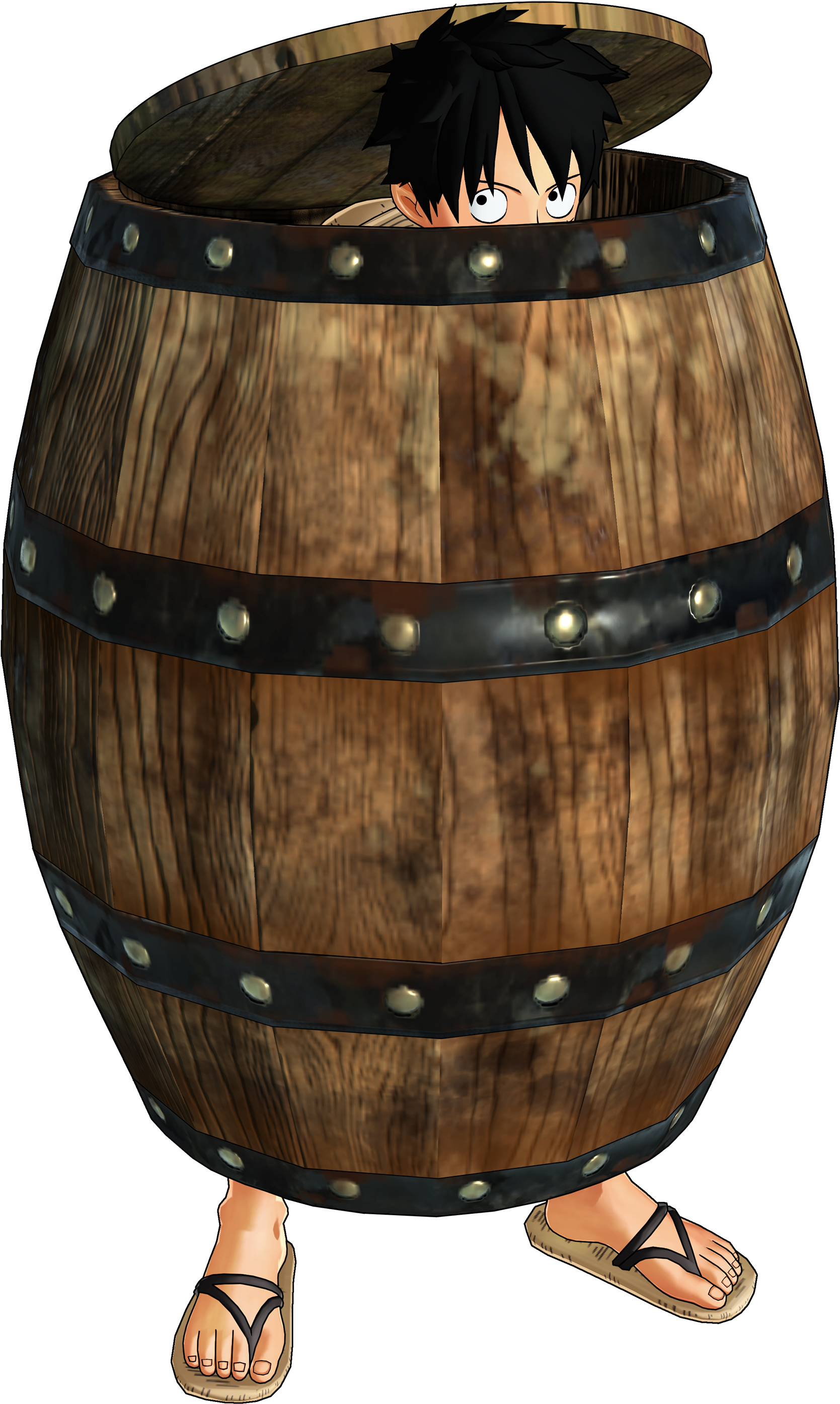 Luffy In Barrel World Seeker (1800x2870), Png Download