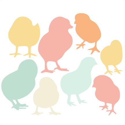 Baby Chick Silhouette Set Svg Scrapbook Title Cat Svg - Baby Chicks Svg (432x432), Png Download