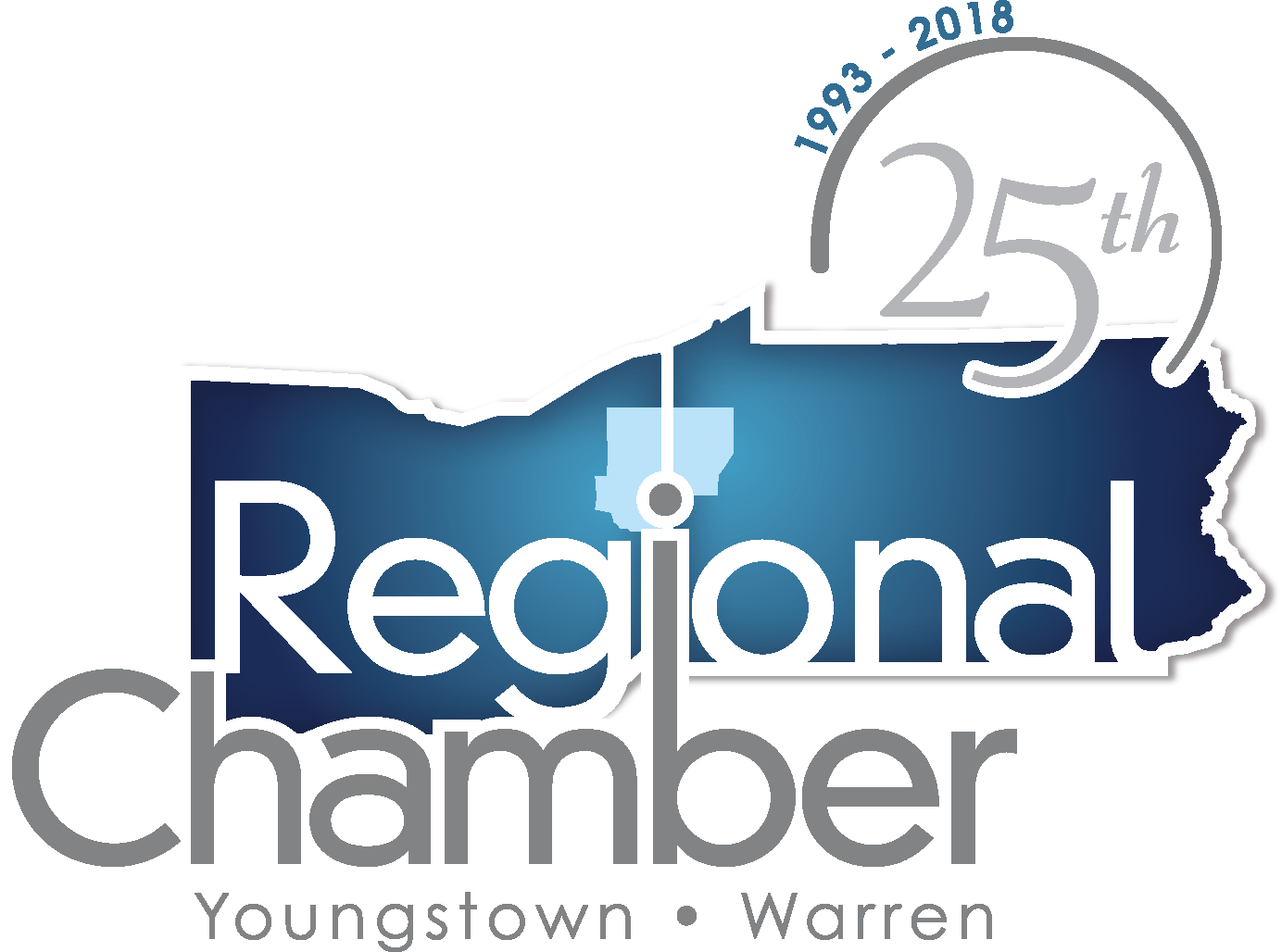 25th Anniversary Logo - Youngstown Warren Regional Chamber (1384x1028), Png Download