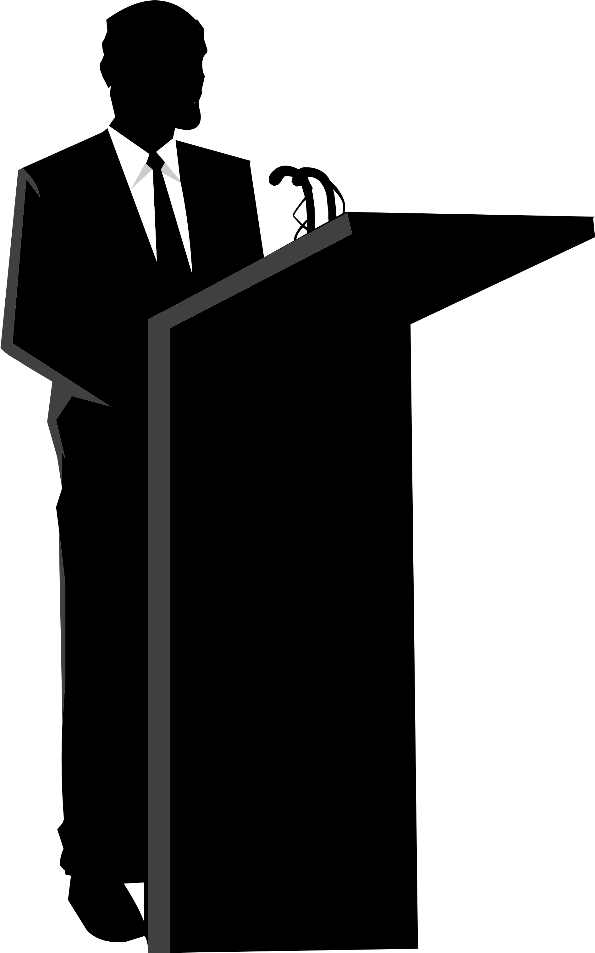 Filebusinessman Silhouette - Debates Clipart (2000x3129), Png Download
