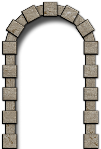 Gate Clipart Halloween - Stone Door Frame Png (325x480), Png Download