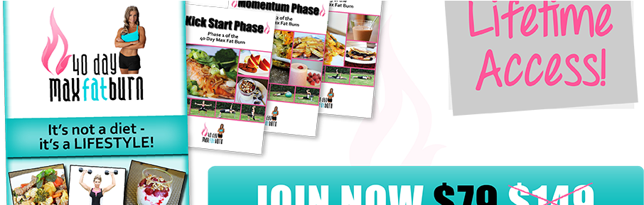 40 Day Max Fat Burn Join Now - Flyer (950x288), Png Download