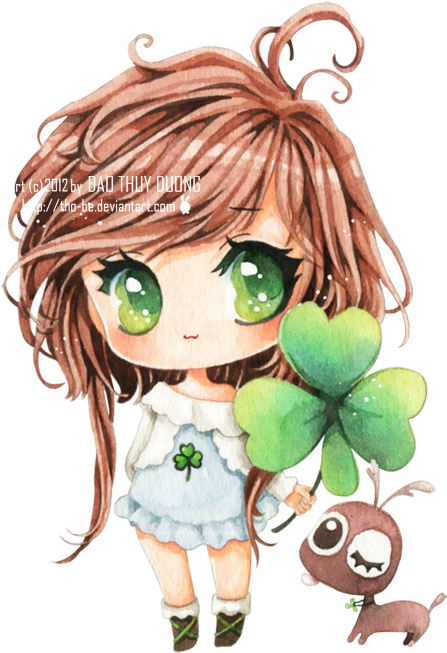 Girls - Anime Girl Chibi No Background (489x700), Png Download