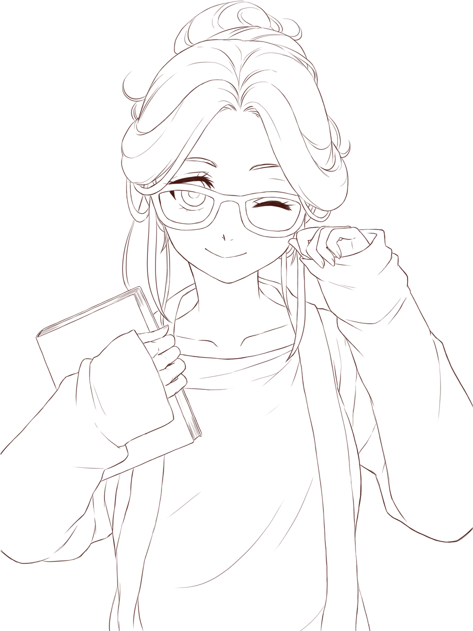 Anime Lineart Transparent - Line Art (945x1336), Png Download