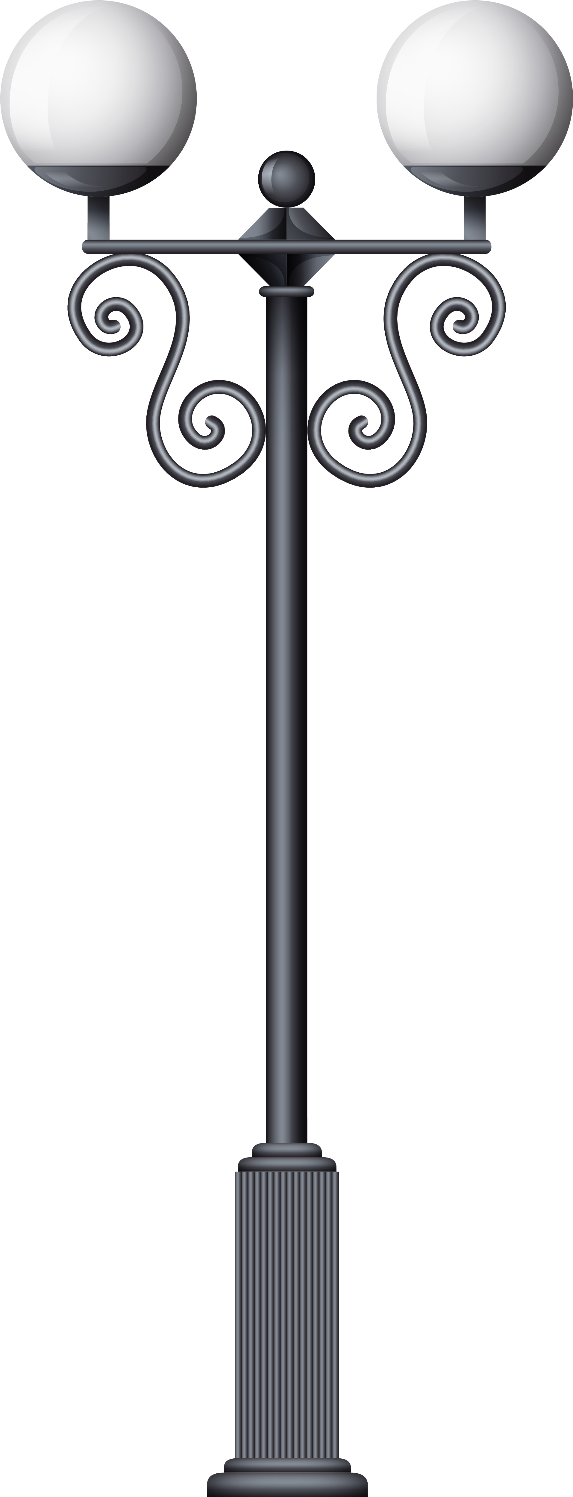 Streetlight Png Clip Art - Lamp Post White Backgroud (1933x5052), Png Download