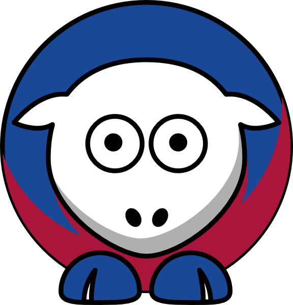 Sheep Chicago Cubs Team Colors Svg Clip Arts 570 X (570x598), Png Download