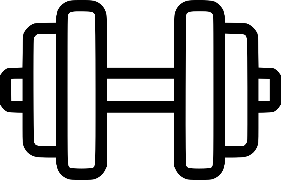 Dumbbell Svg Icon Free - Dumbbell Clip Art (982x630), Png Download