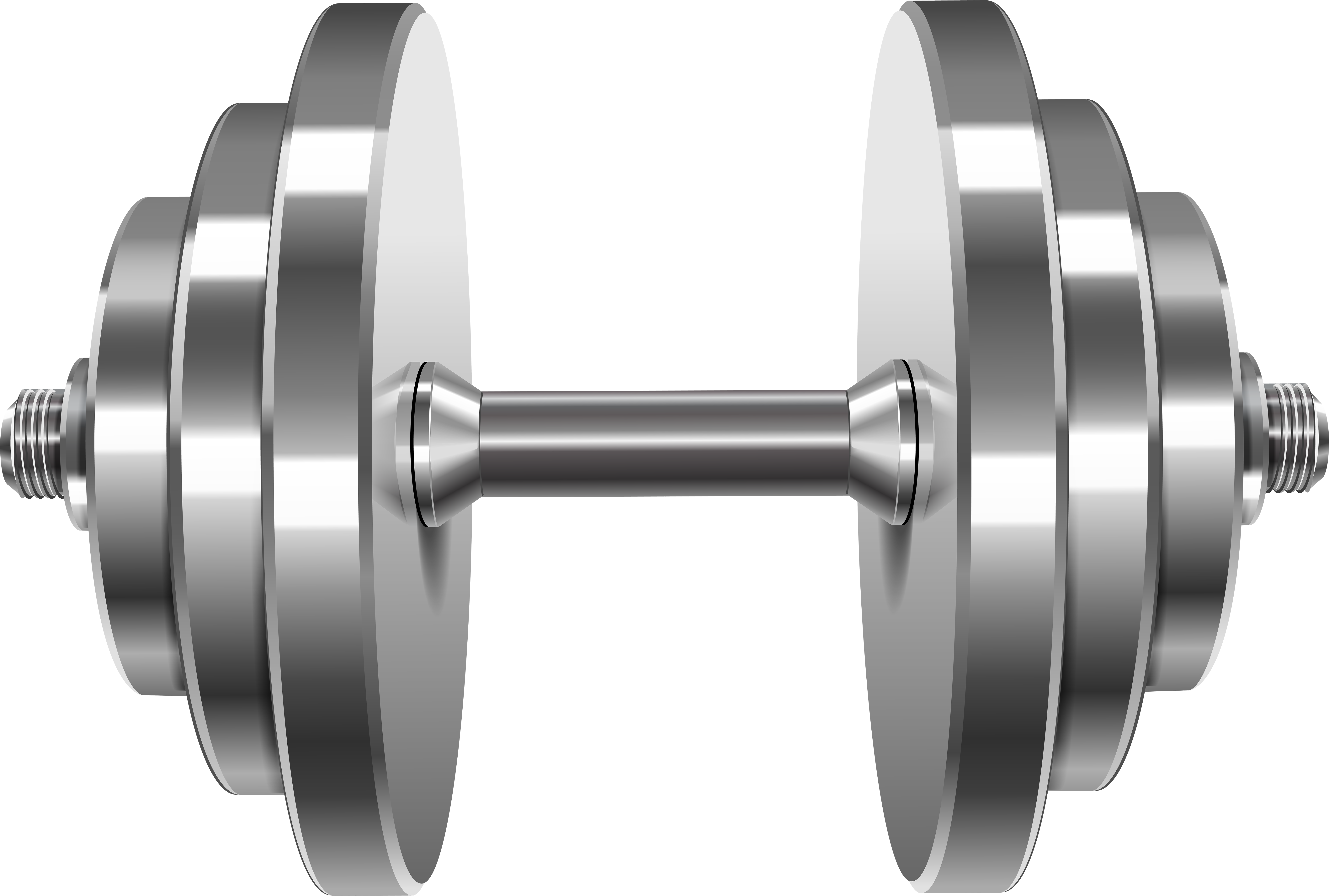 Clipart Transparent Clipart Barbell - Steel Dumbbell (7000x4720), Png Download