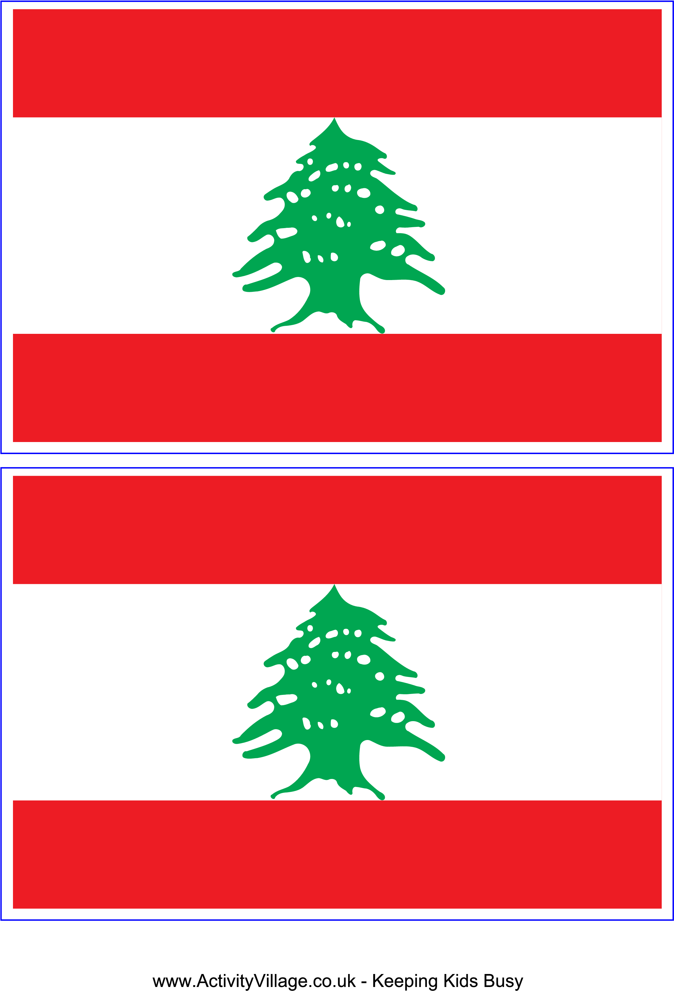 Free Printable Lebanon Flag - Lebanon Flag (2480x3508), Png Download