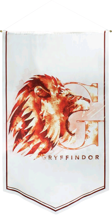 Gryffindor Watercolour Satin Banner - Harry Potter Gryffindor Lion Poster (468x900), Png Download