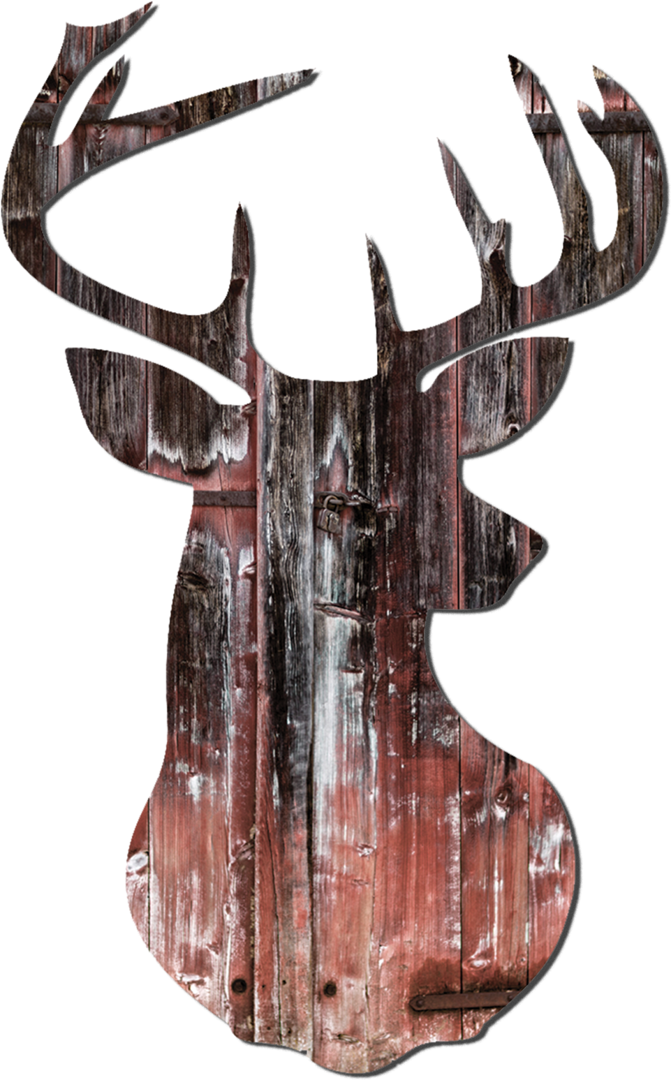 Cedar Mtn- Barnwood Deer Plaque - Deer (300x485), Png Download
