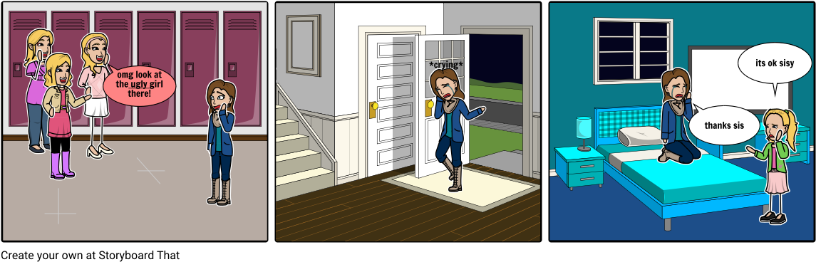 Mean Girl - Cartoon (1164x385), Png Download