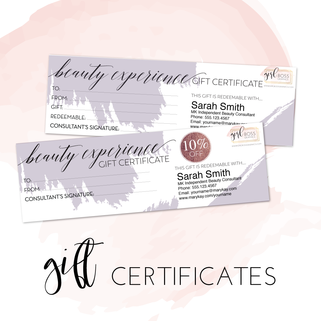 Mary Kay Beauty Experience Editable Gift Certificates - Mary Kay Beauty Experience Package (1080x1080), Png Download