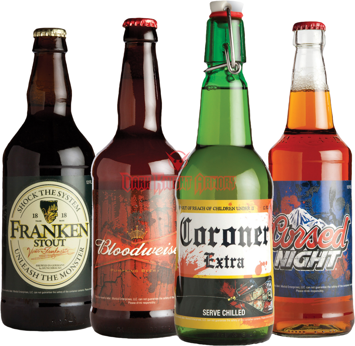 Glowing Halloween Slapsticker Beer Bottle Labels - Halloween Party Glow In The Dark Beer Bottle Labels (1246x1246), Png Download