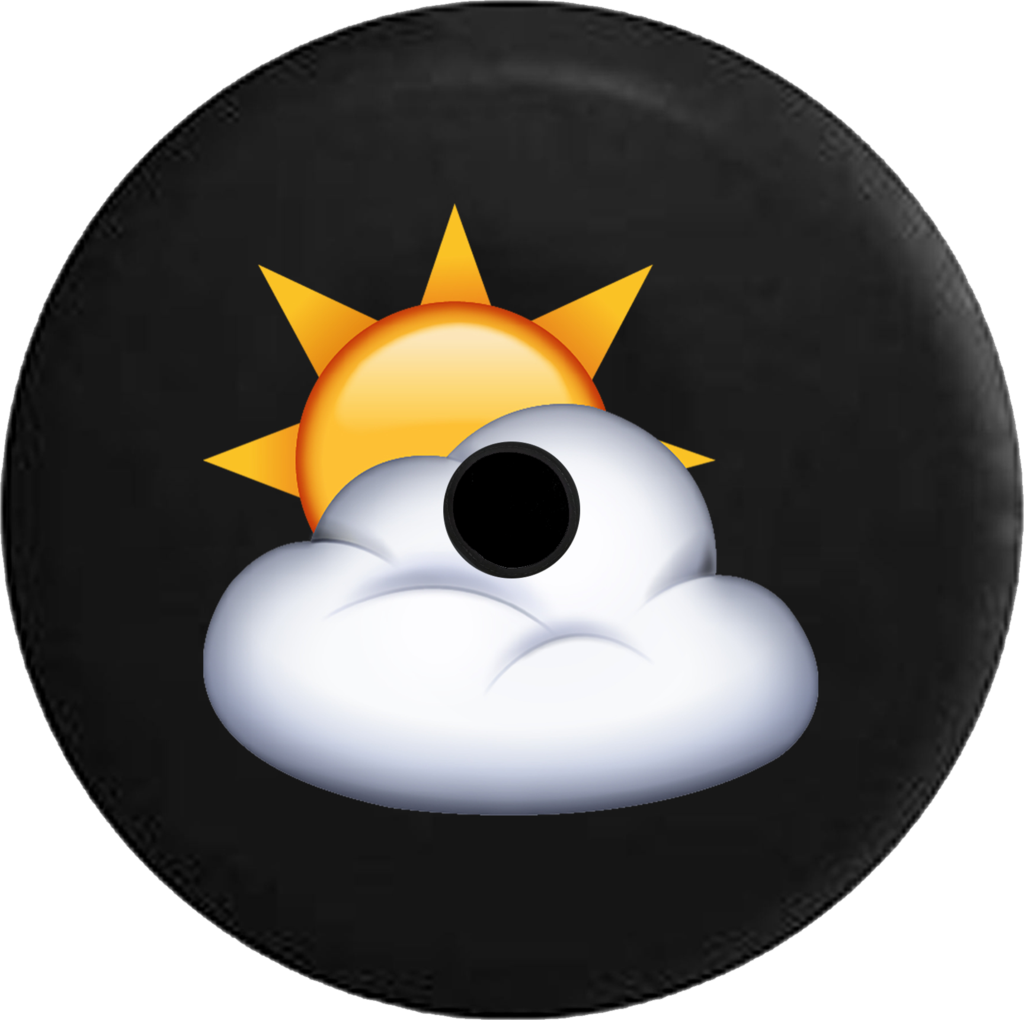 Jeep Wrangler Jl Backup Camera Day Text Emoji Sun Cloud - Emoji (1024x1020), Png Download