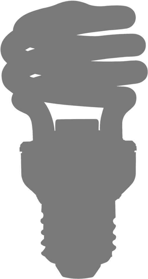 Silhouette Of Energy-efficient Light Bulb - Led Light Bulbs Png (685x1024), Png Download