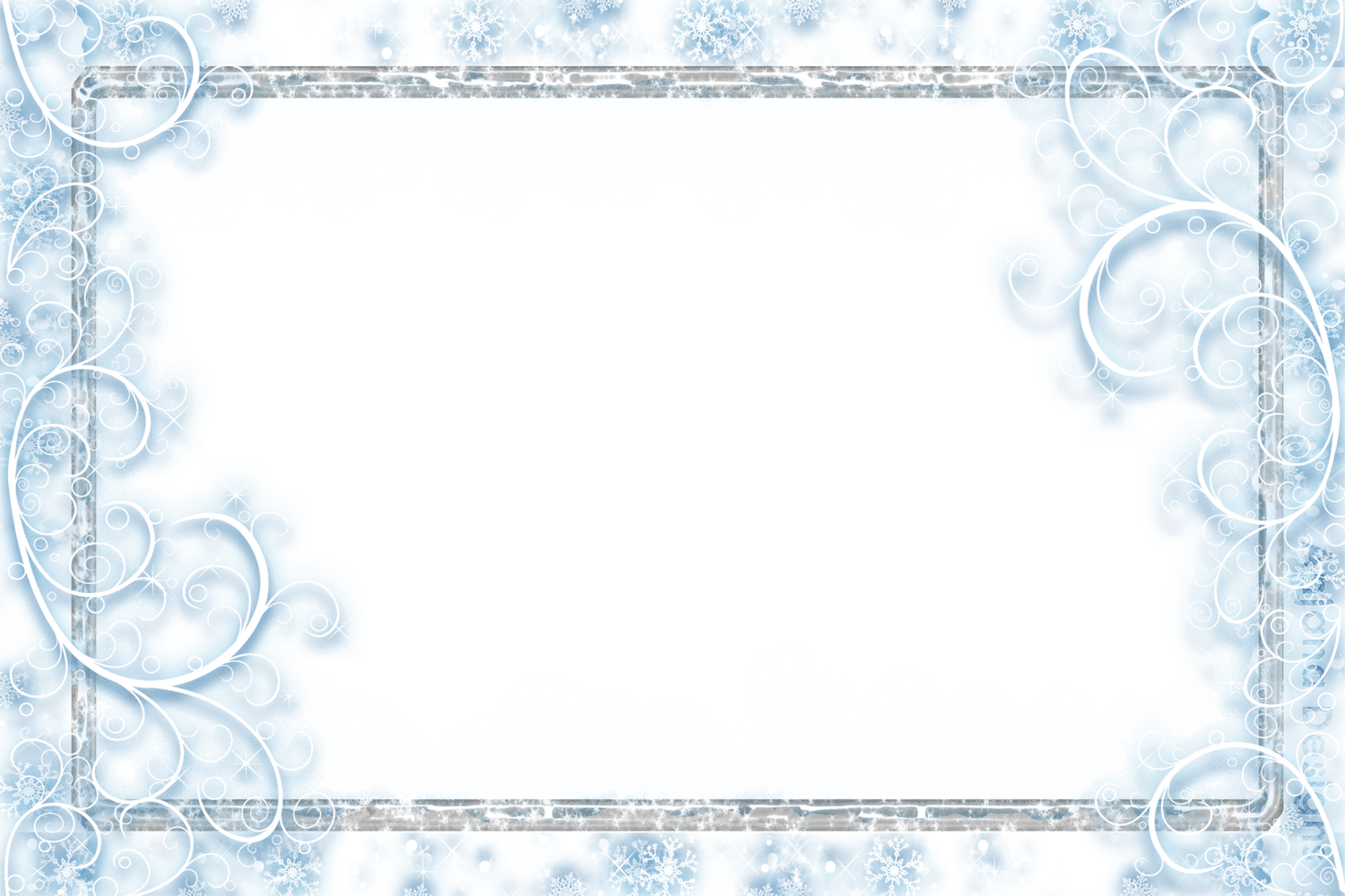 Snow Picture Frames Png (1500x1000), Png Download