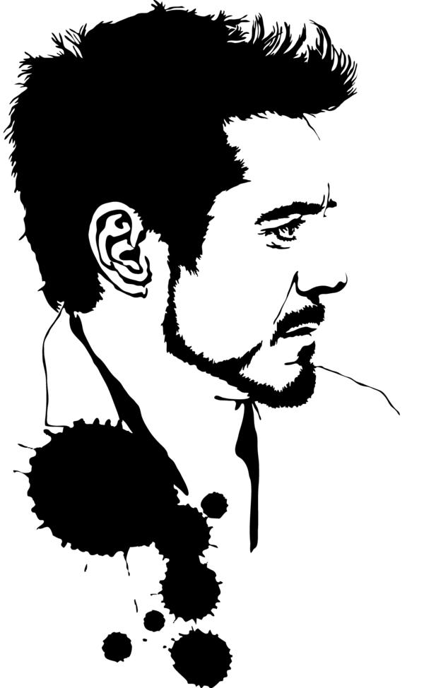Download Robert Downey Jr By Mad42sam Robert Downey Jr Silhouette Full Size Png Image Pngkit