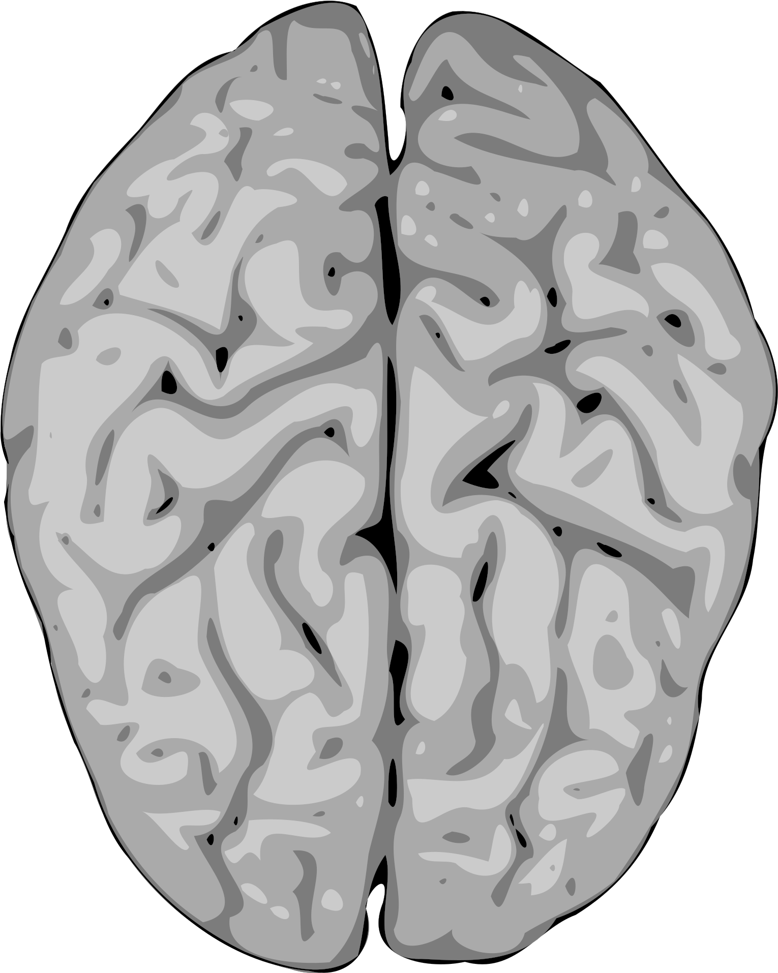 This Free Icons Png Design Of Grey Brain (1918x2400), Png Download