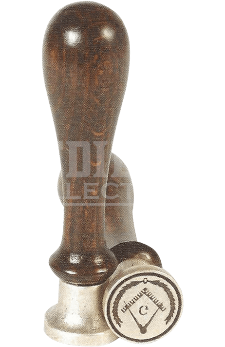 Masonic Wax Sealing Stamp - Timbro Con Croce Templare In Lega Metallica E Legno (711x711), Png Download