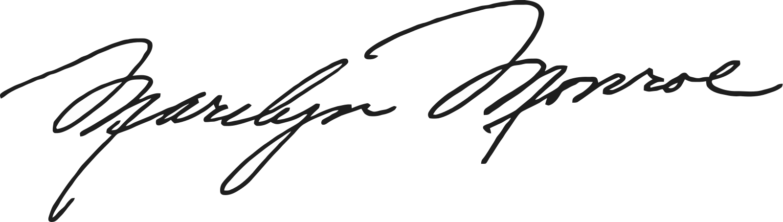 Marilyn Monroe Signature - Marilyn Monroe Signature Vector (1601x454), Png Download