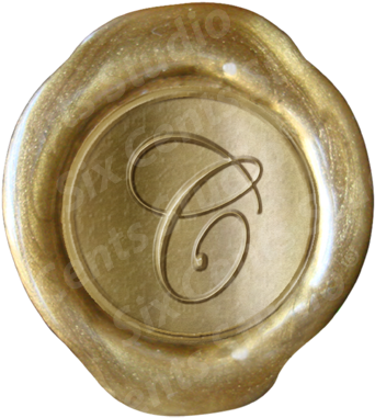 Wax Stamp Seal Rose Gold (360x396), Png Download