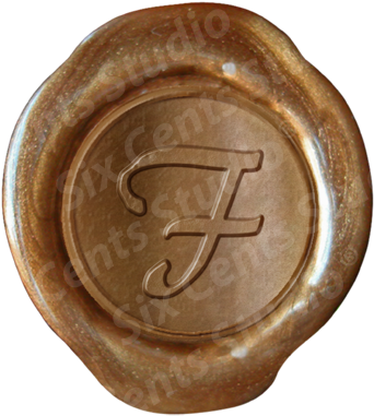 Wax Stamp Seal Rose Gold (360x396), Png Download